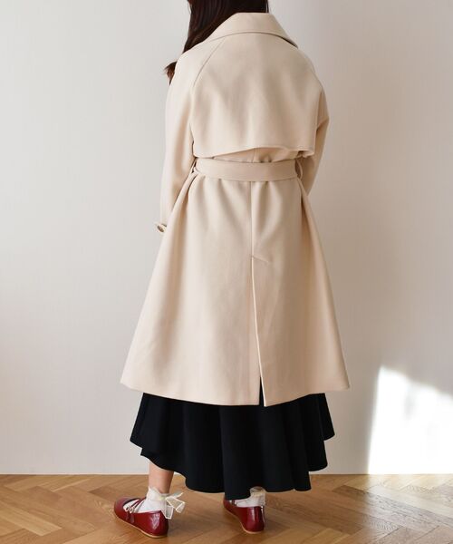 ems excite（エムズエキサイト）の「Wロングコート（その他アウター・レディース・ナチュラル/ライトグレー/ブラック・FREE）」の6枚目の写真