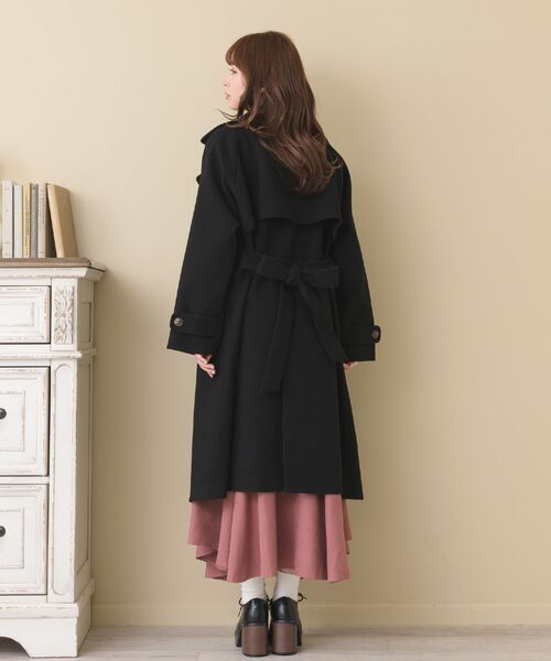 ems excite（エムズエキサイト）の「Wロングコート（その他アウター・レディース・ナチュラル/ライトグレー/ブラック・FREE）」の13枚目の写真