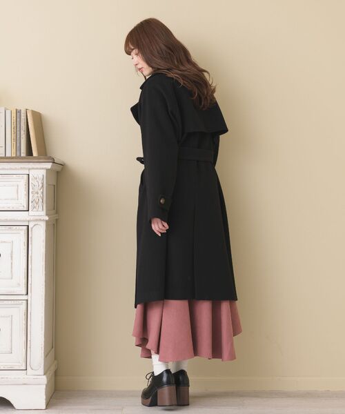 ems excite（エムズエキサイト）の「Wロングコート（その他アウター・レディース・ナチュラル/ライトグレー/ブラック・FREE）」の16枚目の写真