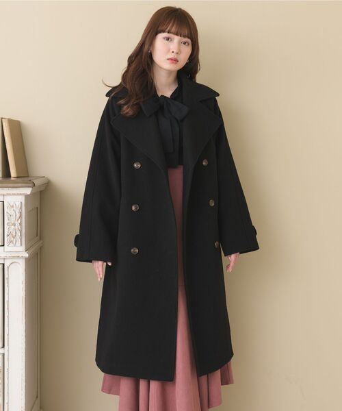 ems excite（エムズエキサイト）の「Wロングコート（その他アウター・レディース・ナチュラル/ライトグレー/ブラック・FREE）」の21枚目の写真