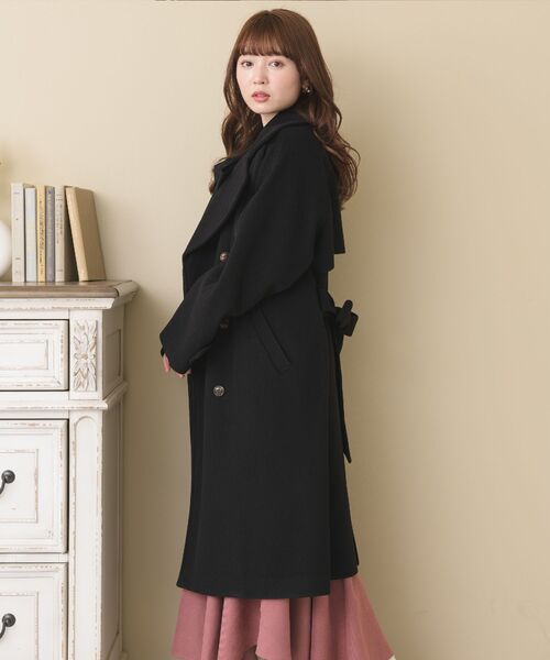 ems excite（エムズエキサイト）の「Wロングコート（その他アウター・レディース・ナチュラル/ライトグレー/ブラック・FREE）」の22枚目の写真