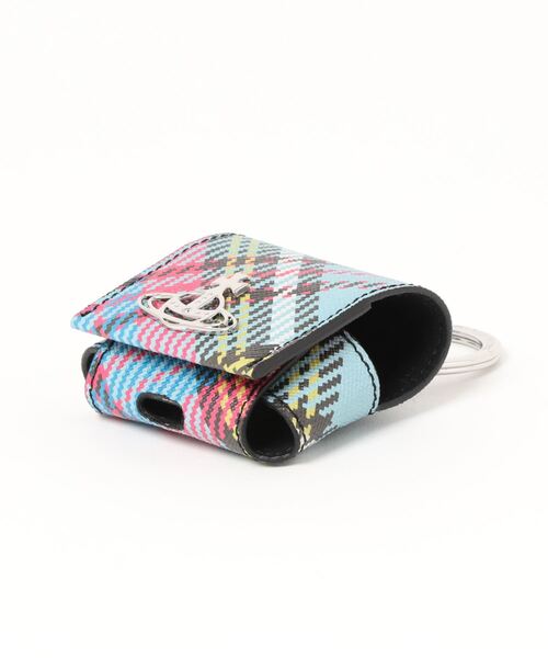 Vivienne Westwood（ヴィヴィアンウエストウッド）の「53020073-S000V-PFBIOGREEN SAFFIANO PRINTED LA ROUNDED AIRPOD CASE（その他小物・レディース・チェック・FREE）」の3枚目の写真