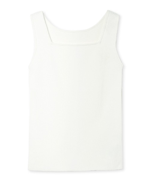 emmi（エミ）の「【emmi atelier】タンクニット（タンクトップ・レディース・ホワイト/グレー/ブラック・FREE）」の2枚目の写真
