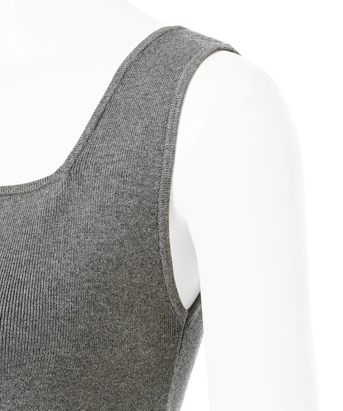 emmi（エミ）の「【emmi atelier】タンクニット（タンクトップ・レディース・ホワイト/グレー/ブラック・FREE）」の6枚目の写真