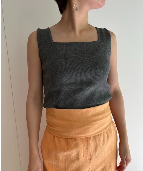 emmi（エミ）の「【emmi atelier】タンクニット（タンクトップ・レディース・ホワイト/グレー/ブラック・FREE）」の14枚目の写真