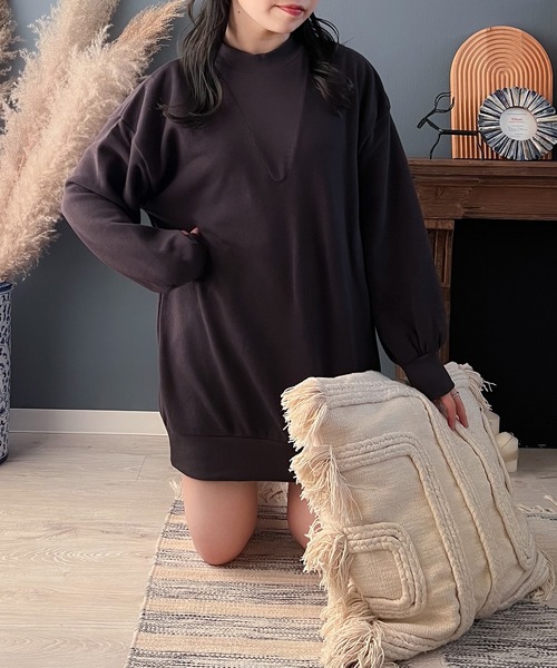 Mysa&Liina（ミーサリーナ）の「【ルームウェア】モックネックワンピ