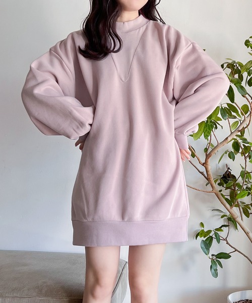 Mysa&Liina(ミーサリーナ)の「【ルームウェア】モックネックワンピ×ショートパンツセット(ルームウェア/パジャマ・レディース・ピンクベージュ/チャコールグレー/ベージュ・M/L)」の21枚目の写真