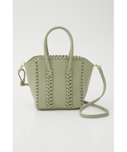 rienda（リエンダ）の「メニーレースアップバッグ（ハンドバッグ・レディース・グリーン/オレンジ・FREE）」の3枚目の写真