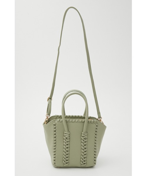 rienda（リエンダ）の「メニーレースアップバッグ（ハンドバッグ・レディース・グリーン/オレンジ・FREE）」の4枚目の写真