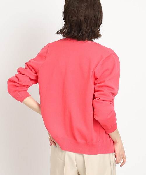 DRESKIP（ドレスキップ）の「◆【洗える/毛玉になりにくい】ビジュー＆パール調ボタン クルーニットカーディガン（カーディガン/ボレロ・レディース・ピンク系/ベージュ/グリーン/ブラック・03/02/04）」の15枚目の写真