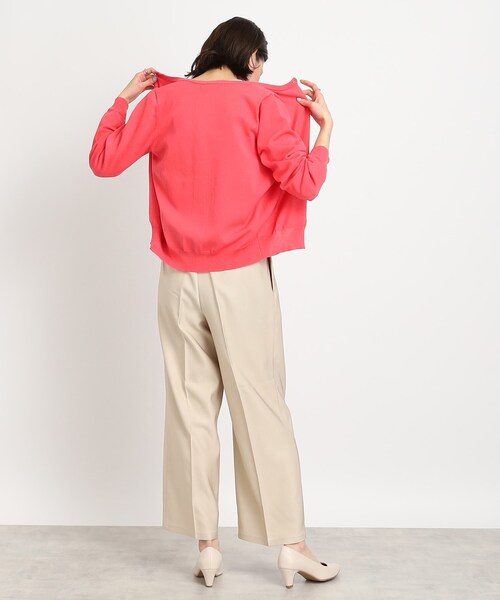 DRESKIP（ドレスキップ）の「◆【洗える/毛玉になりにくい】ビジュー＆パール調ボタン クルーニットカーディガン（カーディガン/ボレロ・レディース・ピンク系/ベージュ/グリーン/ブラック・03/02/04）」の20枚目の写真