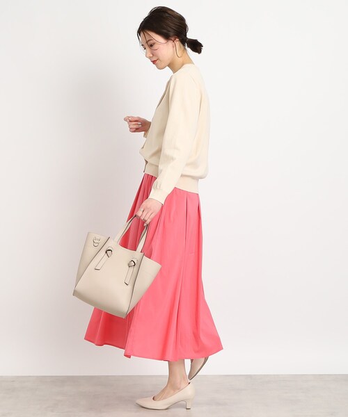 DRESKIP（ドレスキップ）の「◆【洗える/毛玉になりにくい】ビジュー＆パール調ボタン クルーニットカーディガン（カーディガン/ボレロ・レディース・ピンク系/ベージュ/グリーン/ブラック・03/02/04）」の17枚目の写真