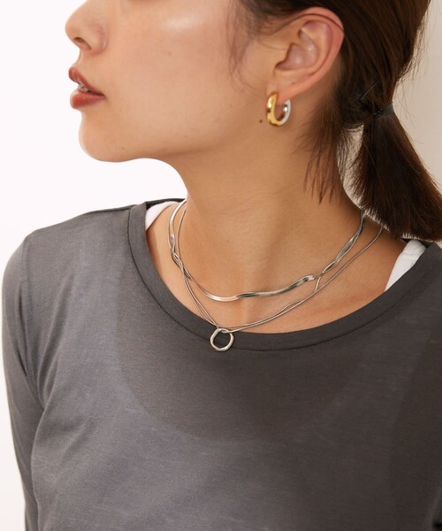 Aresense（アーセンス）の「esne/エスネ マルチWAYオーバルネックレス（ネックレス・レディース・シルバー/ゴールド・ﾌﾘ-）」の2枚目の写真