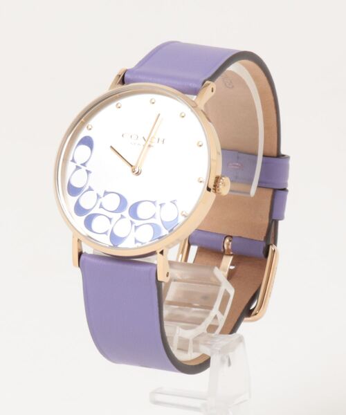 COACH(コーチ)の「「COACH/コーチ」 PERRY ペリー 36mm レザー(アナログ腕時計・レディース・ゴールド/ブラック/ワインレッド/マルチ/パープル/ピンク・36mm)」の11枚目の写真