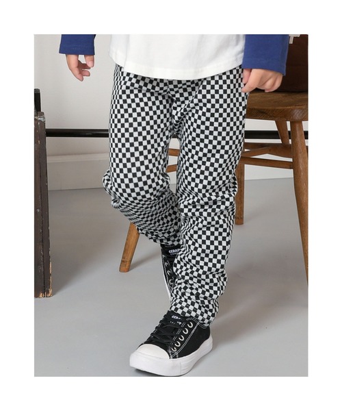 SLAP SLIP(スラップスリップ)の「SLAPSLIP/チェック花柄迷彩柄ナレ総柄ロングパンツ(80~120cm)(その他パンツ・キッズ・ブルー系その他/パープル系その他/ホワイト系その他/ブラック系その他・100/80/120/90/110)」の1枚目の写真