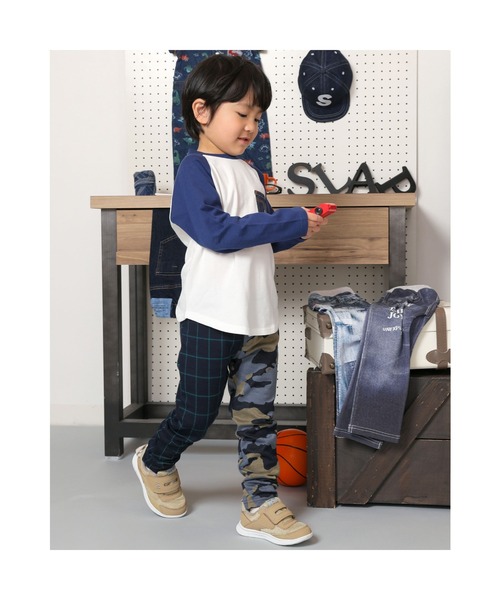 SLAP SLIP(スラップスリップ)の「SLAPSLIP/チェック花柄迷彩柄ナレ総柄ロングパンツ(80~120cm)(その他パンツ・キッズ・ブルー系その他/パープル系その他/ホワイト系その他/ブラック系その他・100/80/120/90/110)」の17枚目の写真