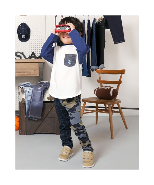 SLAP SLIP(スラップスリップ)の「SLAPSLIP/チェック花柄迷彩柄ナレ総柄ロングパンツ(80~120cm)(その他パンツ・キッズ・ブルー系その他/パープル系その他/ホワイト系その他/ブラック系その他・100/80/120/90/110)」の21枚目の写真