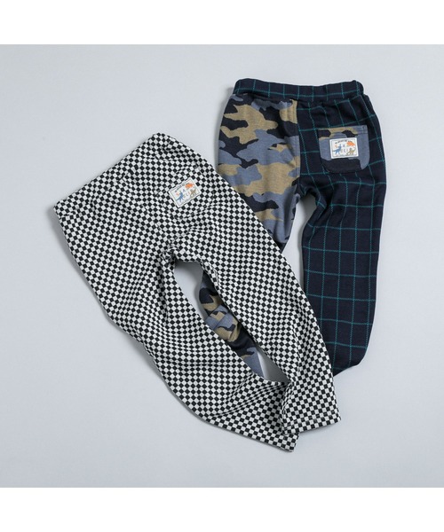 SLAP SLIP(スラップスリップ)の「SLAPSLIP/チェック花柄迷彩柄ナレ総柄ロングパンツ(80~120cm)(その他パンツ・キッズ・ブルー系その他/パープル系その他/ホワイト系その他/ブラック系その他・100/80/120/90/110)」の5枚目の写真