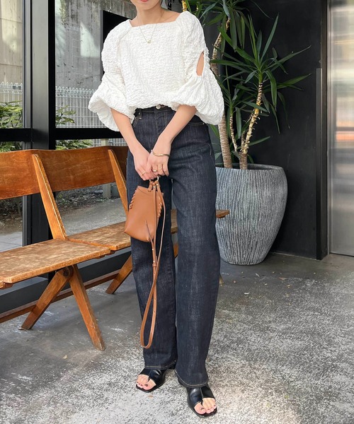 CAPRICIEUX LE'MAGE（カプリシューレマージュ）の「ホールスリーブブラウス（シャツ/ブラウス・レディース・ホワイト/ブラック・FREE）」の20枚目の写真