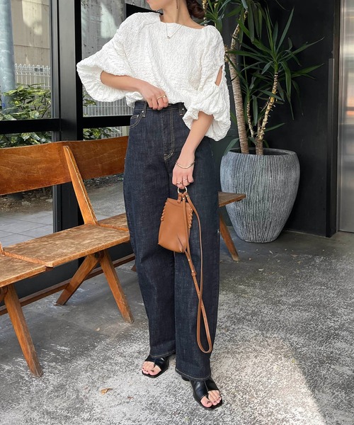 CAPRICIEUX LE'MAGE（カプリシューレマージュ）の「ホールスリーブブラウス（シャツ/ブラウス・レディース・ホワイト/ブラック・FREE）」の17枚目の写真