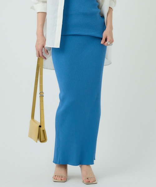 Chaos(カオス)の「Chaos(カオス)/16Gインプレリブニット タイトロングスカート 【セットアップ可】(スカート・レディース・ブラック/セージグリーン/モカ/ライトグレー/イエロー/ブルーグレー/ブルー/その他/パープル/ブラウン/グレー系・FREE)」の19枚目の写真