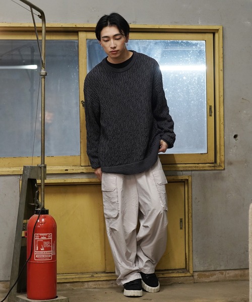 G.O.C(ジーオーシー)の「レース編みルーズプルオーバーニット(ニット/セーター・メンズ・ホワイト/パープル/ブラック/ワイン/チャコールグレー・MEDIUM/LARGE)」の19枚目の写真