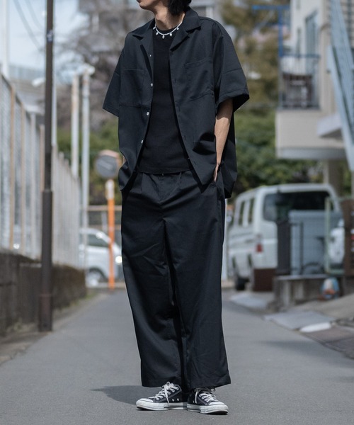 JOHN'S CLOSET(ジョンズクローゼット)の「【i】半袖オープンカラーシャツ(シャツ/ブラウス・メンズ・サックスブルー/ホワイト/ブラック/ベージュ/モカ/グリーン/カーキ・LARGE/MEDIUM/X-LARGE)」の8枚目の写真