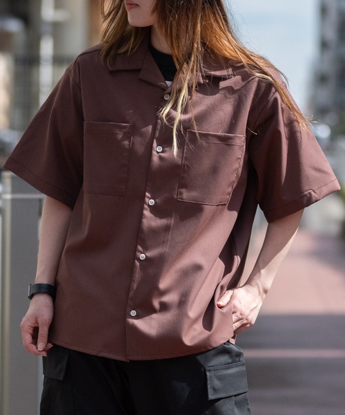 JOHN'S CLOSET(ジョンズクローゼット)の「【i】半袖オープンカラーシャツ(シャツ/ブラウス・メンズ・サックスブルー/ホワイト/ブラック/ベージュ/モカ/グリーン/カーキ・LARGE/MEDIUM/X-LARGE)」の12枚目の写真