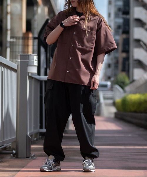 JOHN'S CLOSET(ジョンズクローゼット)の「【i】半袖オープンカラーシャツ(シャツ/ブラウス・メンズ・サックスブルー/ホワイト/ブラック/ベージュ/モカ/グリーン/カーキ・LARGE/MEDIUM/X-LARGE)」の18枚目の写真