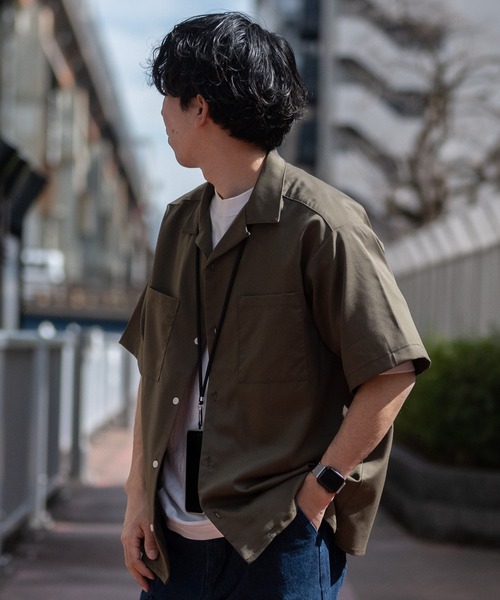 JOHN'S CLOSET(ジョンズクローゼット)の「【i】半袖オープンカラーシャツ(シャツ/ブラウス・メンズ・サックスブルー/ホワイト/ブラック/ベージュ/モカ/グリーン/カーキ・LARGE/MEDIUM/X-LARGE)」の21枚目の写真