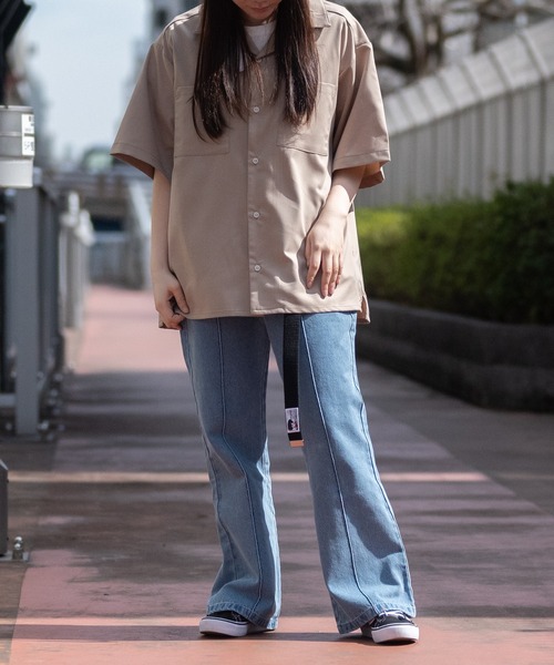 JOHN'S CLOSET(ジョンズクローゼット)の「【i】半袖オープンカラーシャツ(シャツ/ブラウス・メンズ・サックスブルー/ホワイト/ブラック/ベージュ/モカ/グリーン/カーキ・LARGE/MEDIUM/X-LARGE)」の11枚目の写真