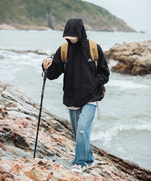 HOOK(フック)の「【HOOK】ワッペン刺繍入り配色ポリライトマウンテンパーカー(マウンテンパーカー・メンズ・カーキ/グレー/ブラック・L/M/XL)」の14枚目の写真