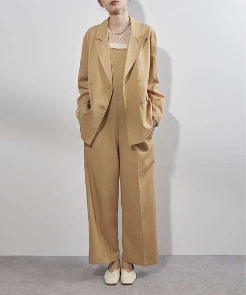 ECRIRE（エクリール）の「【セットアップ対応可能】ダブルテーラードジャケット（テーラードジャケット・レディース・ベージュ/ネイビー/グレー・M/L）」の5枚目の写真