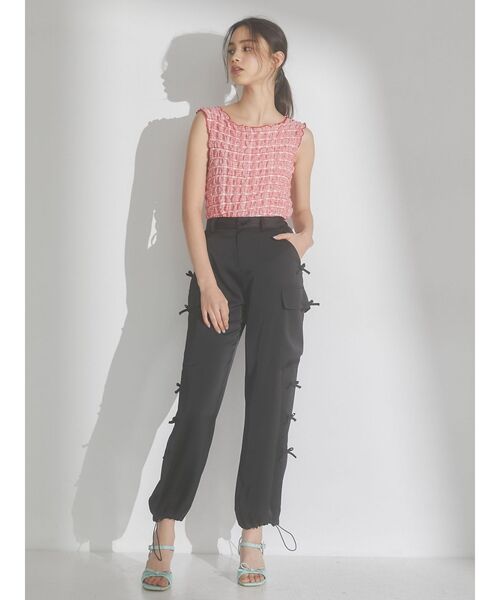 merry jenny（メリージェニー）の「【WEB限定】ruffle check タンクトップ（タンクトップ・レディース・ベージュ/ネイビー/レッド・FREE）」の6枚目の写真