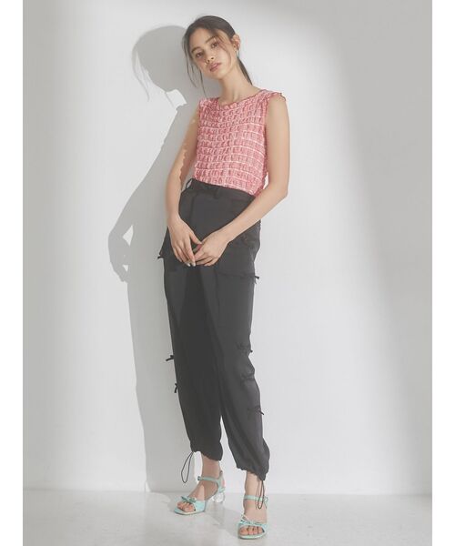 merry jenny（メリージェニー）の「【WEB限定】ruffle check タンクトップ（タンクトップ・レディース・ベージュ/ネイビー/レッド・FREE）」の13枚目の写真