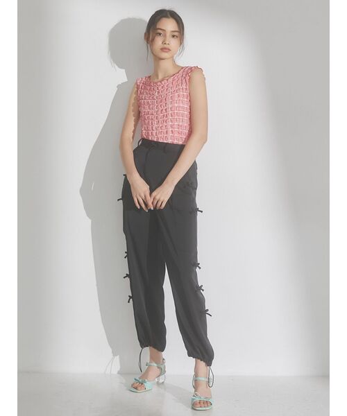 merry jenny（メリージェニー）の「【WEB限定】ruffle check タンクトップ（タンクトップ・レディース・ベージュ/ネイビー/レッド・FREE）」の14枚目の写真