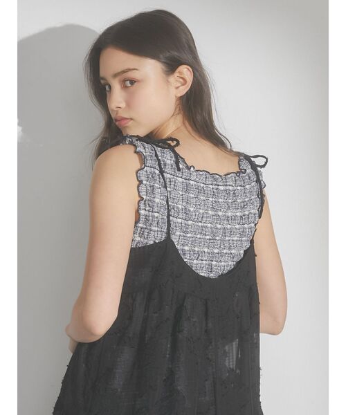 merry jenny（メリージェニー）の「【WEB限定】ruffle check タンクトップ（タンクトップ・レディース・ベージュ/ネイビー/レッド・FREE）」の12枚目の写真