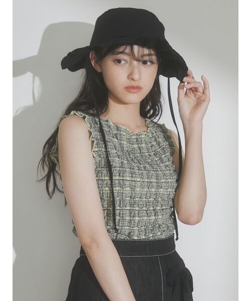 merry jenny（メリージェニー）の「【WEB限定】ruffle check タンクトップ（タンクトップ・レディース・ベージュ/ネイビー/レッド・FREE）」の18枚目の写真