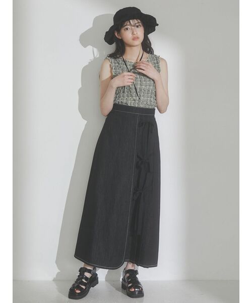 merry jenny（メリージェニー）の「【WEB限定】ruffle check タンクトップ（タンクトップ・レディース・ベージュ/ネイビー/レッド・FREE）」の21枚目の写真