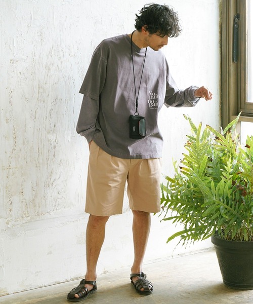 BAYFLOW（ベイフロー）の「サイドベルトチノショーツ（その他パンツ・メンズ・ベージュ/カーキ・MEDIUM/LARGE）」の19枚目の写真