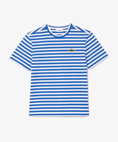LACOSTE（ラコステ）の「ヘビーウェイト ワイドマリンボーダー半袖Tシャツ（Tシャツ/カットソー・レディース・ブルー系その他/イエロー/ブルー/グリーン・36/34/40/38）」の18枚目の写真