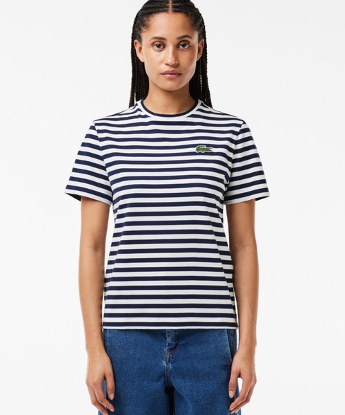 LACOSTE（ラコステ）の「ヘビーウェイト ワイドマリンボーダー半袖Tシャツ（Tシャツ/カットソー・レディース・ブルー系その他/イエロー/ブルー/グリーン・36/34/40/38）」の21枚目の写真