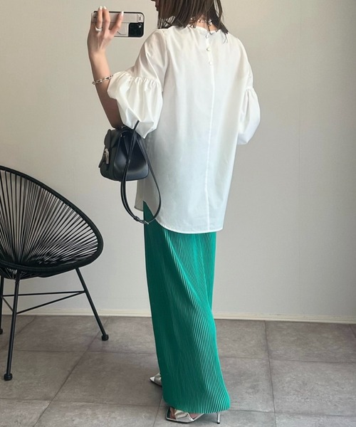kirakiraShop(キラキラショップ)の「アコーディオンプリーツ ルーズ ワイドパンツ(その他パンツ・レディース・グレー系その他/グリーン/ブラウン/イエロー/チャコール/レッド/パープル/ブラック・FREE)」の14枚目の写真