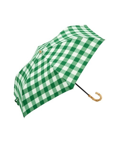 because（ビコーズ）の「because（ビコーズ）チェック トートバッグ ミニ折りたたみ傘（UVカット・晴雨兼用）（折りたたみ傘・レディース・ブラック×ホワイト/グリーン系/サックスブルー系/ピンク系/イエロー・ONE SIZE）」の3枚目の写真