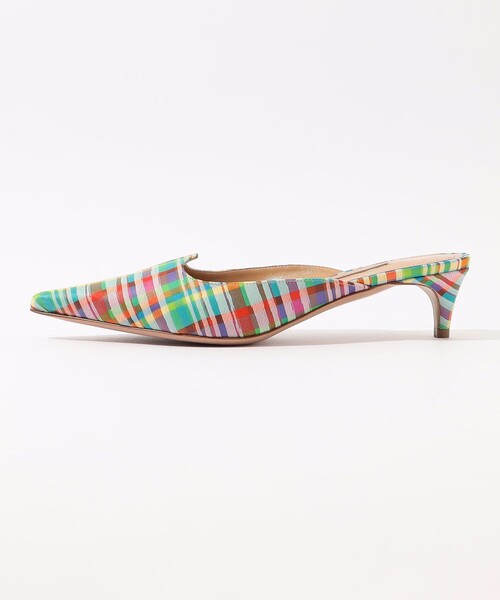 【美品】PELLICO チェック柄フラットミュール　37.5 セール】PELLICO チェックミュール（パンプス）｜PELLICO