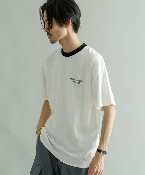 Russell Athletic（ラッセルアスレティック）の「RUSSELL ATHLETIC T-SHIRTS（Tシャツ/カットソー・メンズ・ブラック/ホワイト/ブラック系その他/ホワイト系その他・MEDIUM/LARGE）」の6枚目の写真