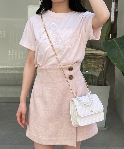 one after another NICE CLAUP（ワンアフターアナザーナイスクラップ）の「イニシャルロゴ刺繍Tee（Tシャツ/カットソー・レディース・ブラック系その他/アイボリー/ピンク・FREE）」の16枚目の写真