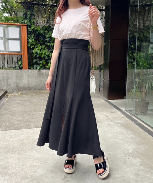 one after another NICE CLAUP（ワンアフターアナザーナイスクラップ）の「イニシャルロゴ刺繍Tee（Tシャツ/カットソー・レディース・ブラック系その他/アイボリー/ピンク・FREE）」の18枚目の写真