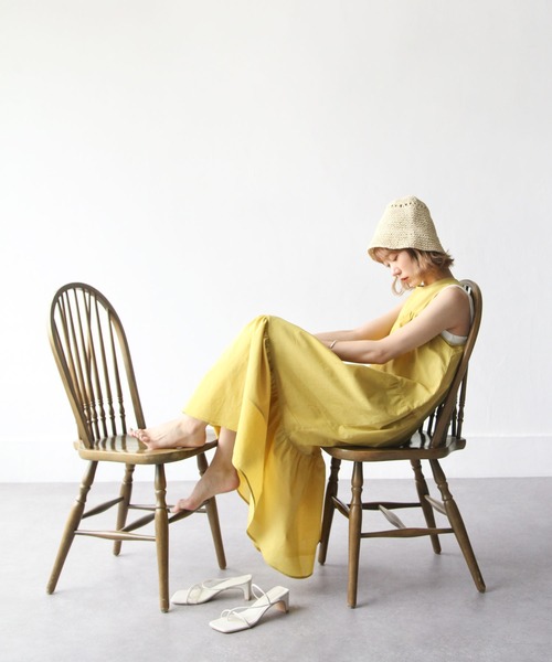 Chillfar（チルファー）の「【天然草木】麦わら ペーパーハット ベルハット（ハット・レディース・オフホワイト/ベージュ・FREE）」の4枚目の写真