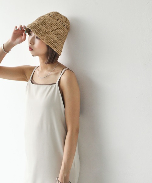 Chillfar（チルファー）の「【天然草木】麦わら ペーパーハット ベルハット（ハット・レディース・オフホワイト/ベージュ・FREE）」の3枚目の写真